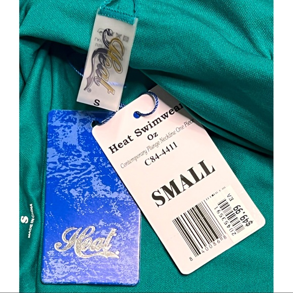 Heat Green Shimmer One Piece Swimsuit - Picture 5 of 5